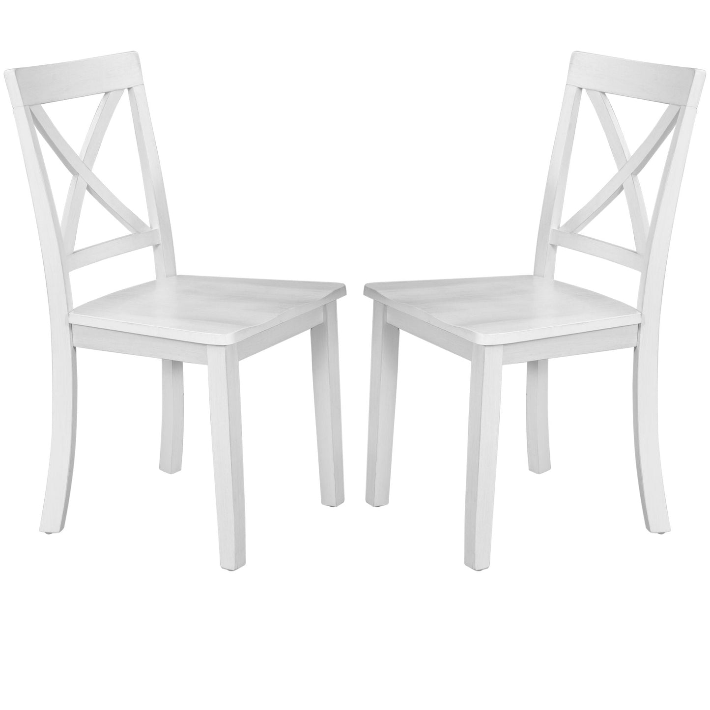5 Pieces Dining Table And Chairs Set For 4 Persons, Kitchen Room Solid Wood Table With 4 Chairs