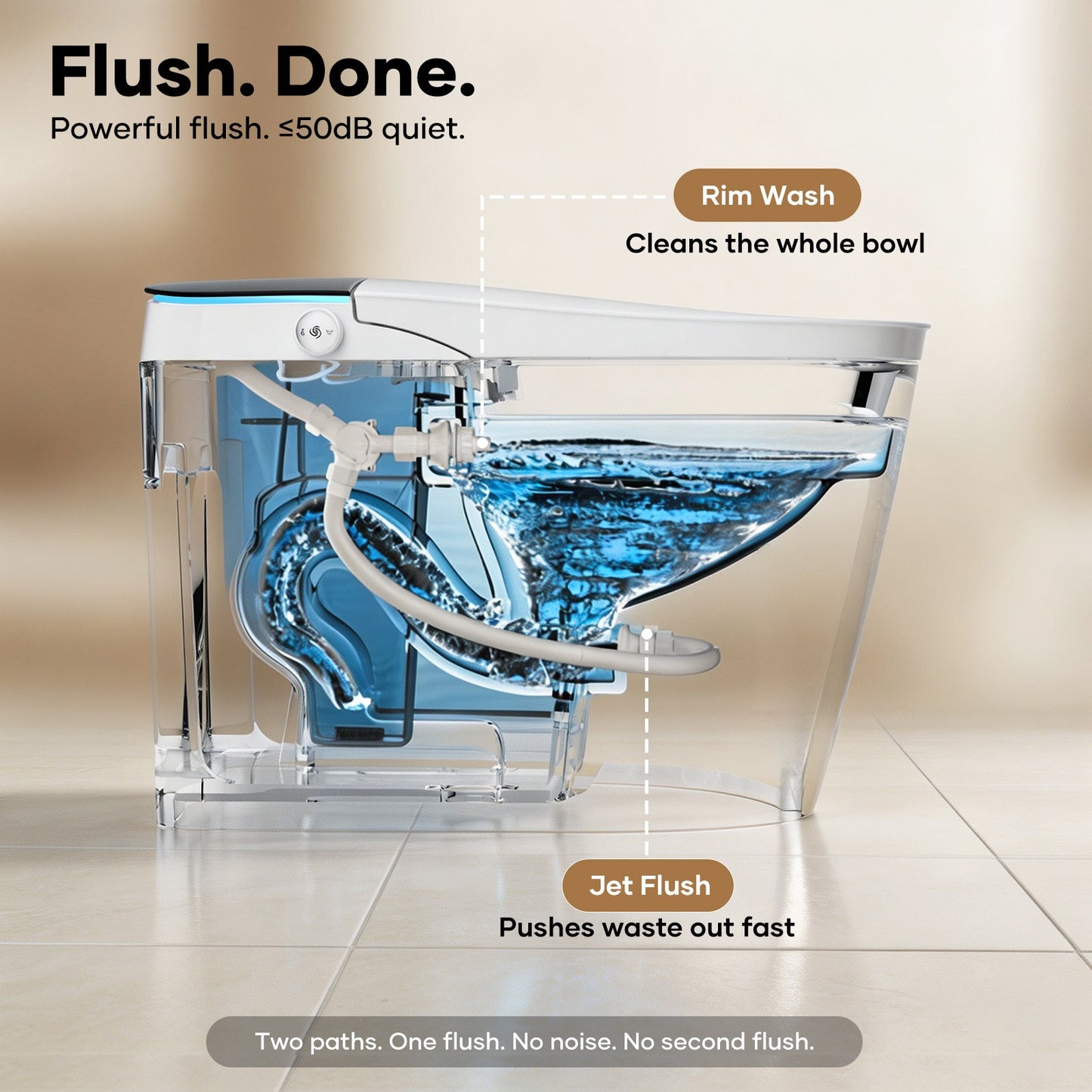 Fully Intelligent Toilet Household Fully Automatic Flip Cover