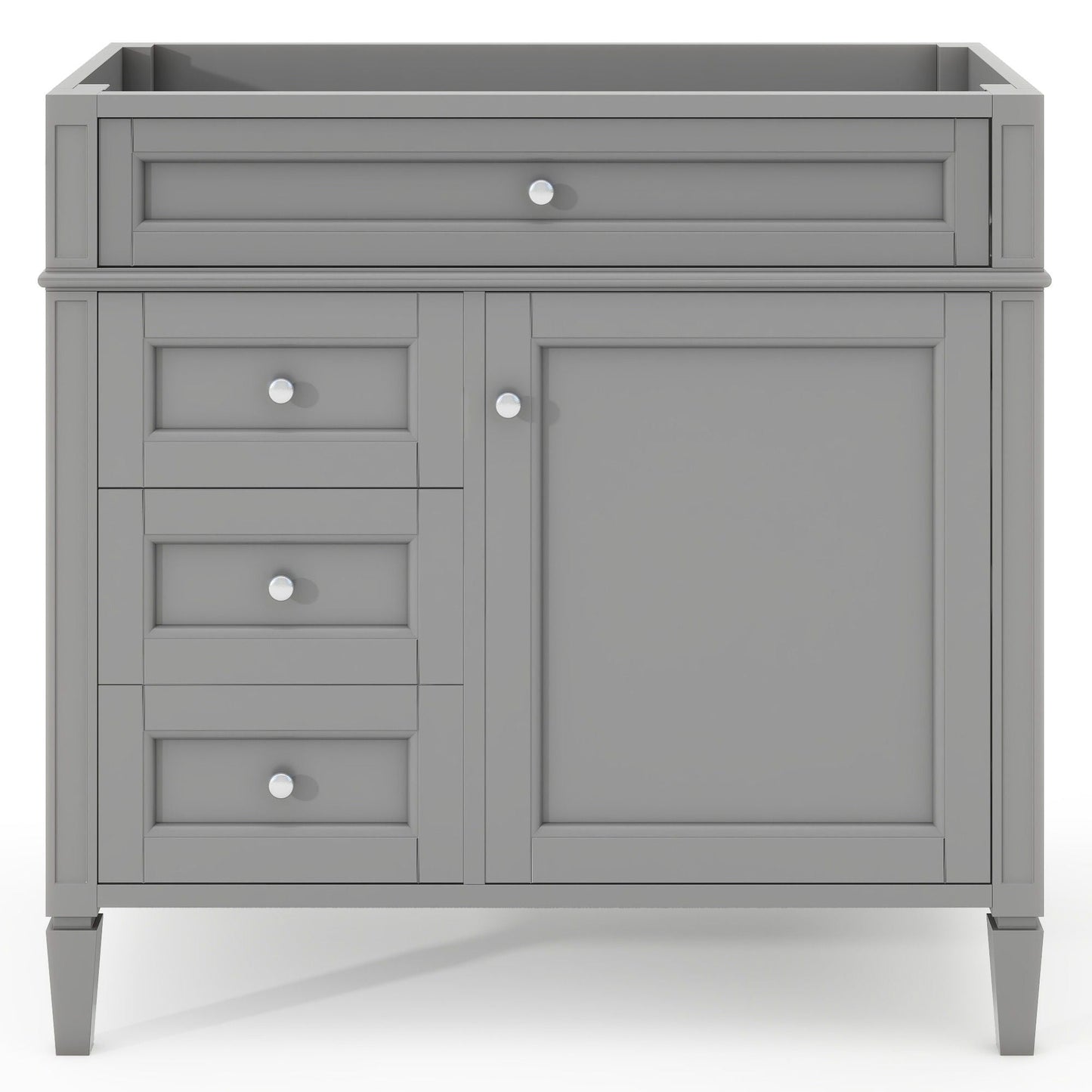 Bathroom Vanity With 2 Drawers and Tip-Out Storage Cabinet