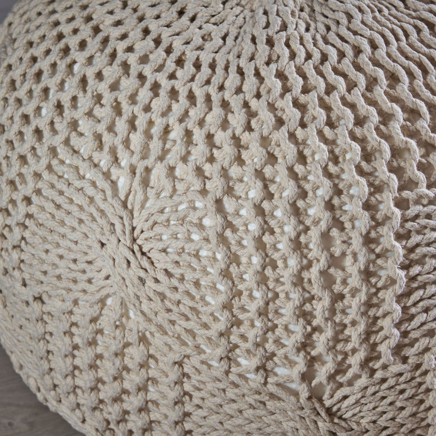 Bordeaux - Knitted Round Pouf