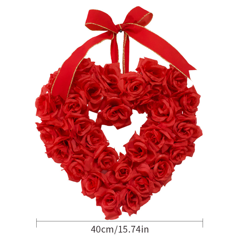 Decorative Ornaments Supplies Wedding Scene Props New Valentine's Day Rose Love Garland