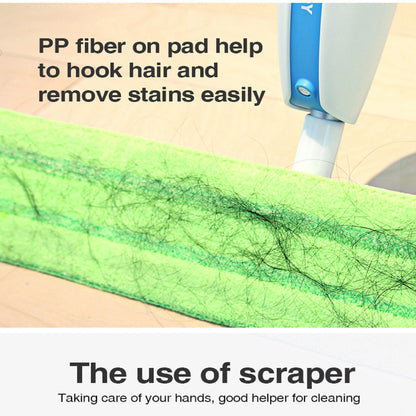 Superfine Fiber Washable Mat Spray Mop With 300Ml Reusable Bottle For Various Floors - Blue