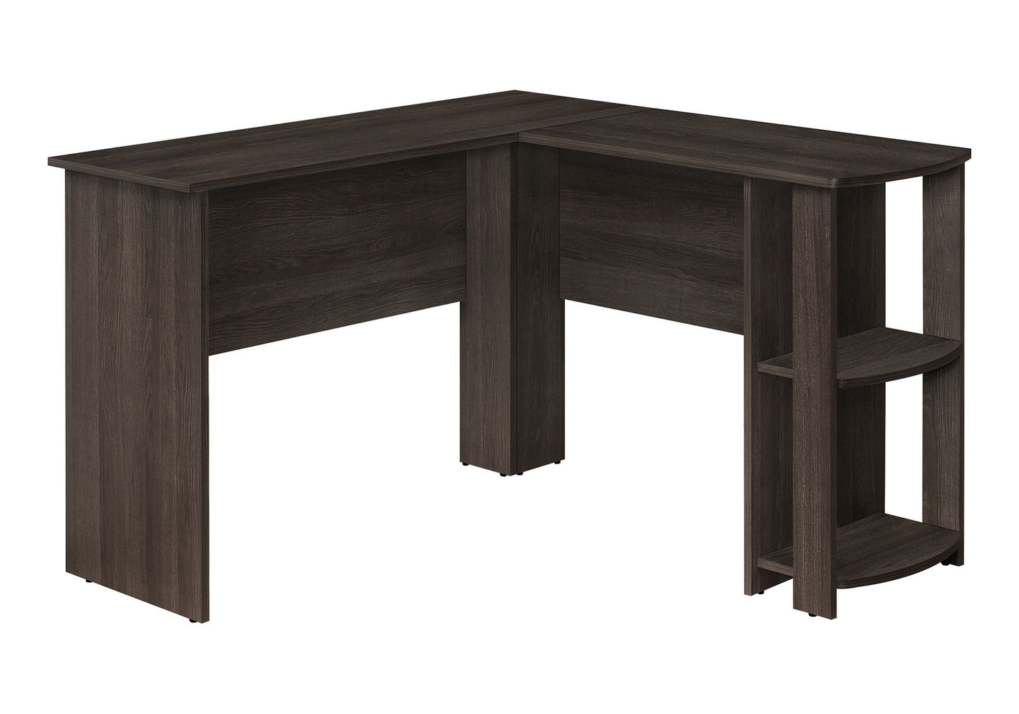 L-Shaped Corner Computer Desk with Storage Shelves