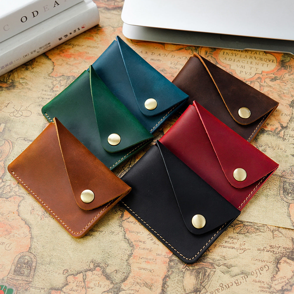 Genuine Leather Card Holder - Slim Multi-Slot Credit Card Organizer for Men and Women
