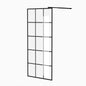 Framed Glass Shower Screen - Matte Black