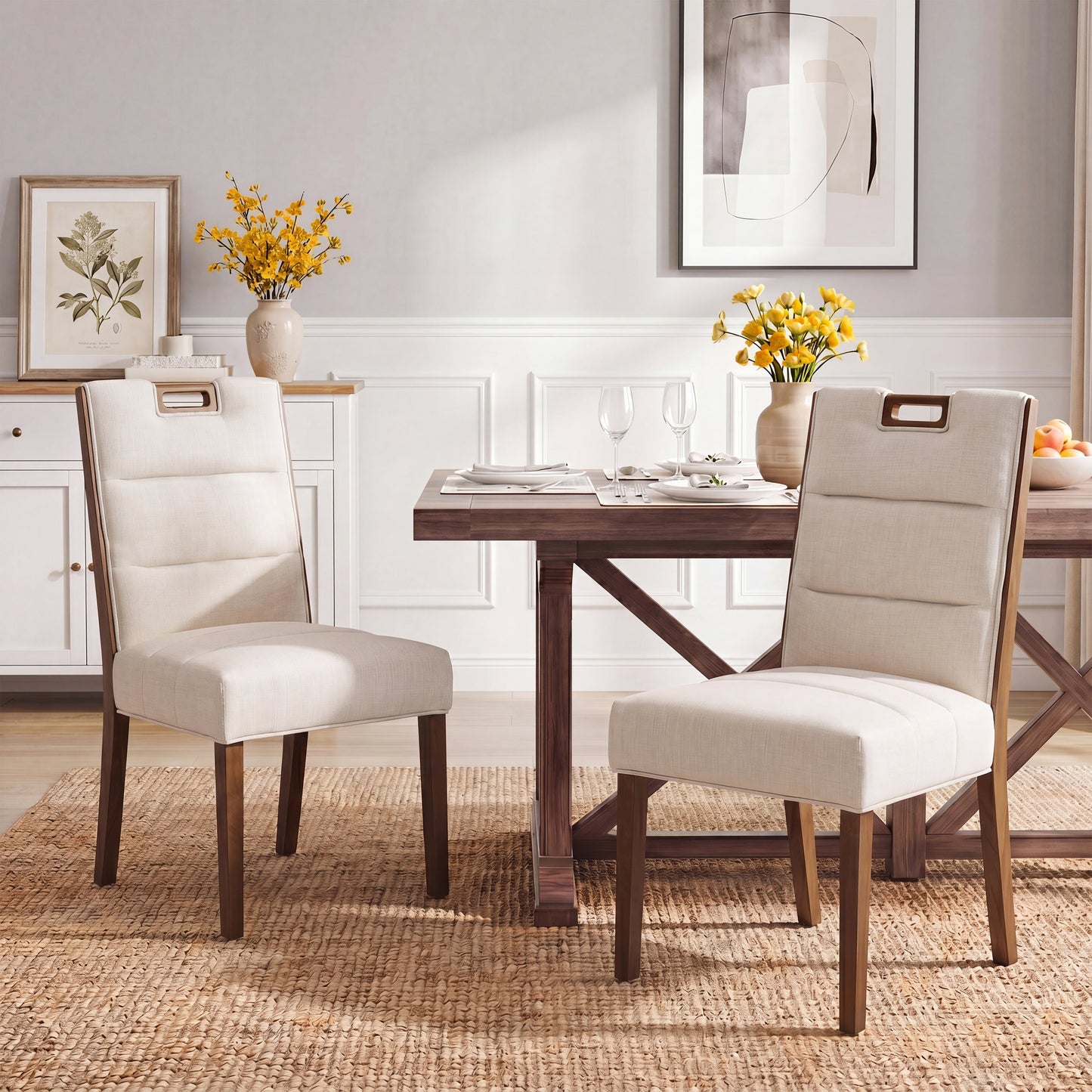 Upholstered Armless Dining Chairs