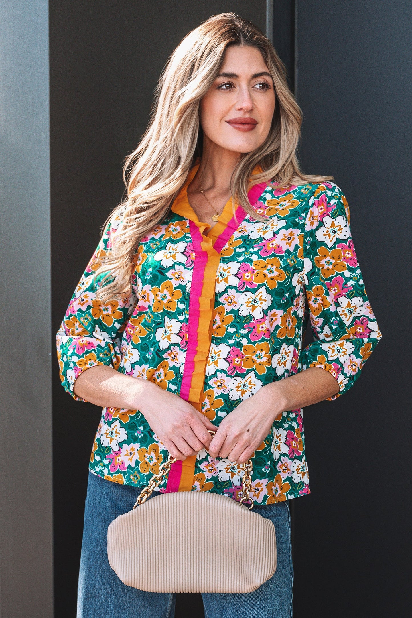 Meadow 3 4 Sleeve Blouse