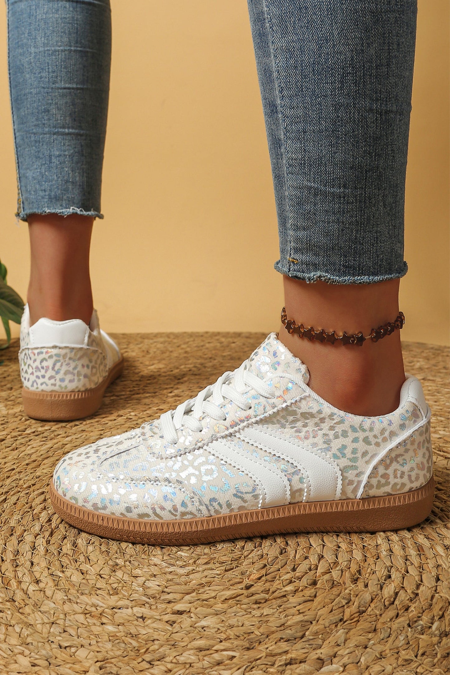 Logan Printed Lace Up Sneakers