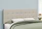 Queen Size Upholstered Transitional Beige Headboard