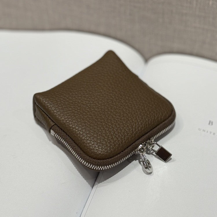 First-layer Cowhide Jewelry Pouch Mini And Convenient