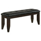 Dalila Leatherette Upholstered Wood Dining Bench Cappuccino