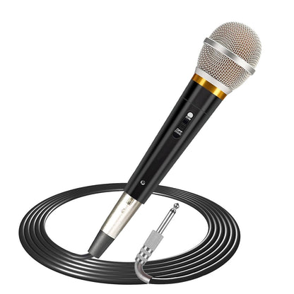 Handheld Wired Dynamic Microphone | XLR Vocal Mic with Switch & 13ft Cable