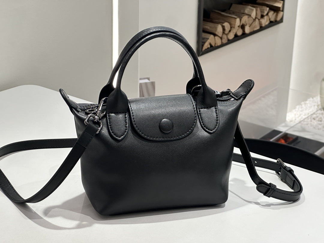 2026 New Genuine Leather Dumpling Bag For Women, Niche Design, Soft Leather Shoulder And Crossbody Mini Handbag