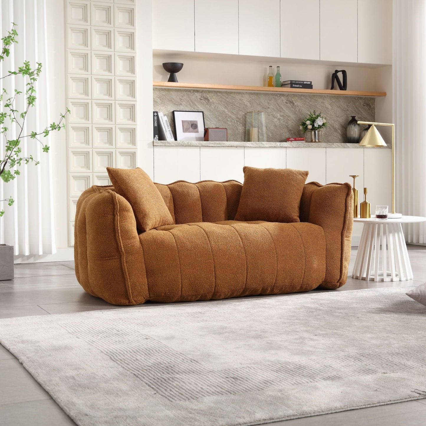 Cozy Beanbag Chair With High Resilience Foam Core For 2