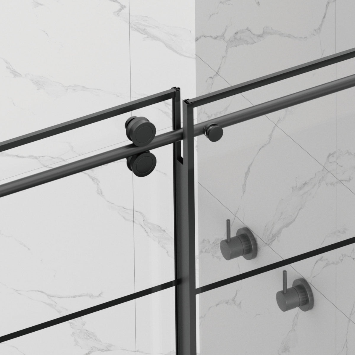 Matte Shower Doors - 56-60" W x 72" H