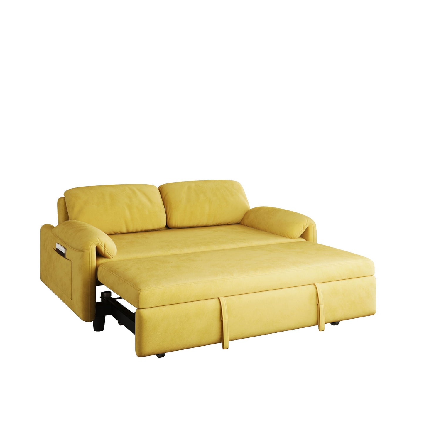Sofa, Dual Purpose Lounge With Retractable Queen Size Bed