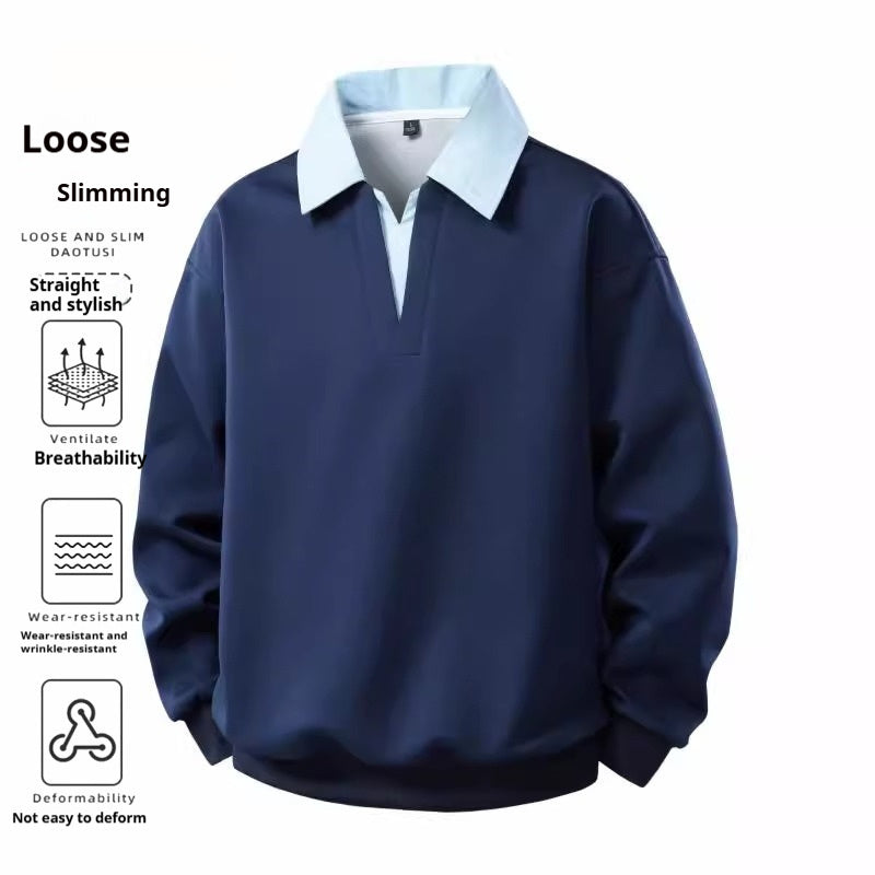 New Faux Two-piece Hoodie Cool And Casual Top