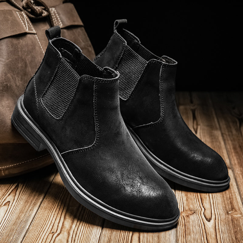 Men's Outdoor Casual Cowhide Martin Boots