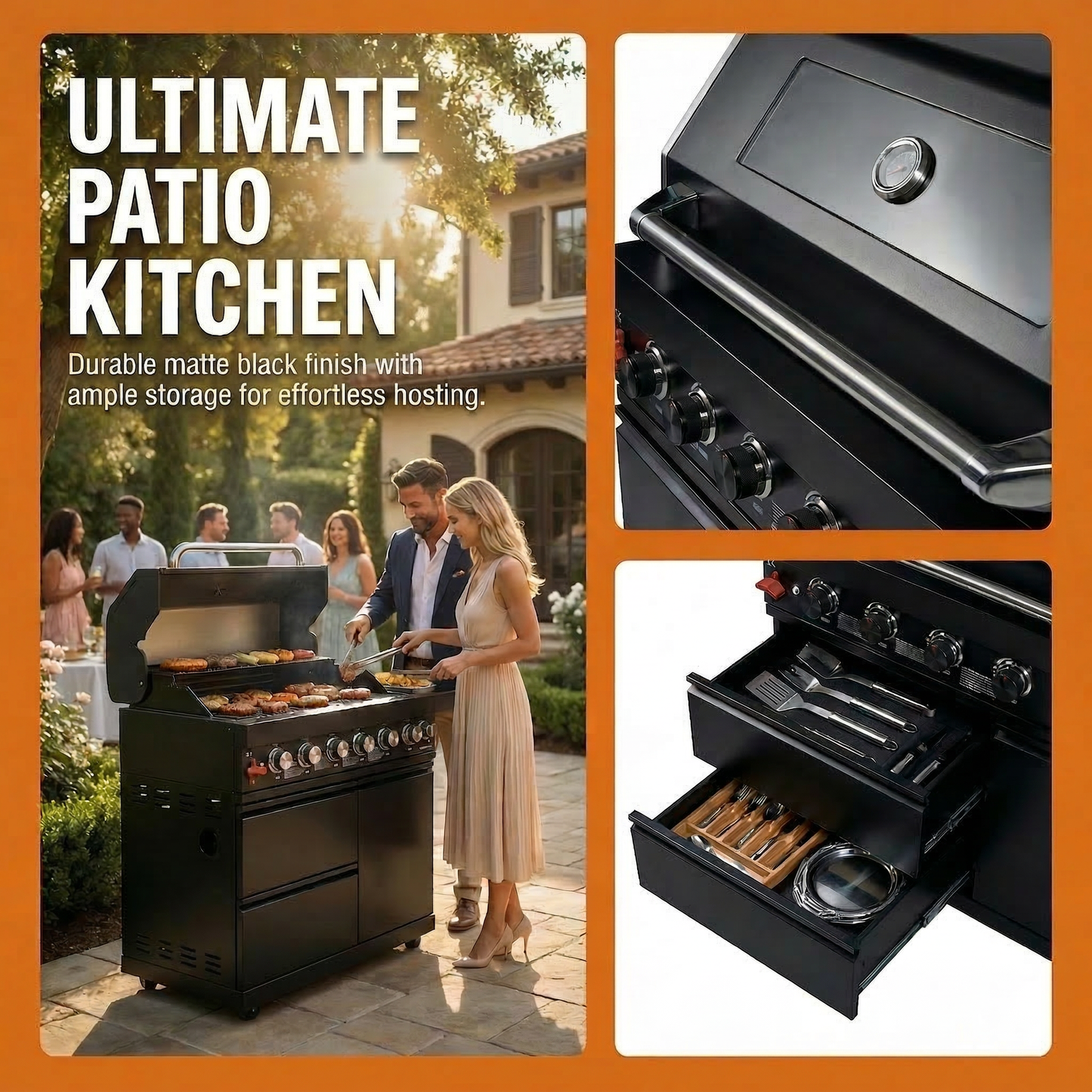 43-Inch Stainless Steel BBQ Grill