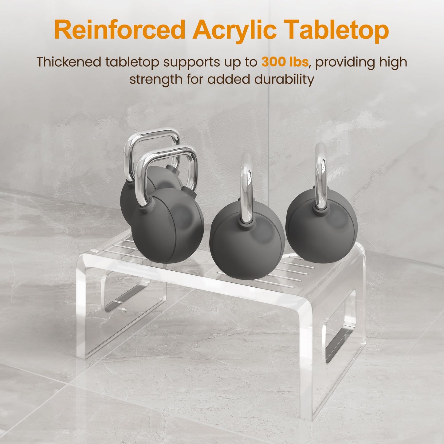 7'' Tall Acrylic Toilet Stool