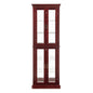 Curio Cabinet Lighted Curio Diapaly Cabinet With Adjustable Shelves And Mirrored Back Panel, Tempered Glass Doors (6 Tier), (E26 Light Bulb Not Included)