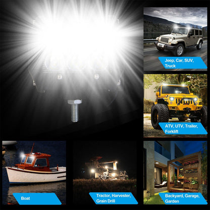 4 PCS 4Ó 18W Dual Row LED Waterproof Spot Light Pod Cube Light