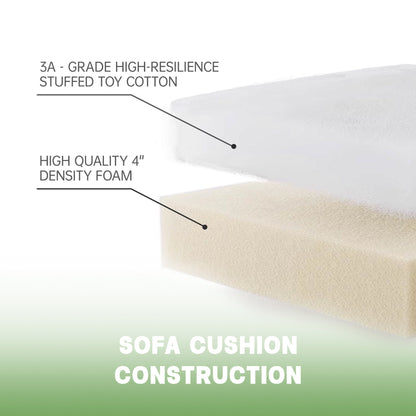 Slipcovered Long Sofa - 4 Seater Living Room Couch
