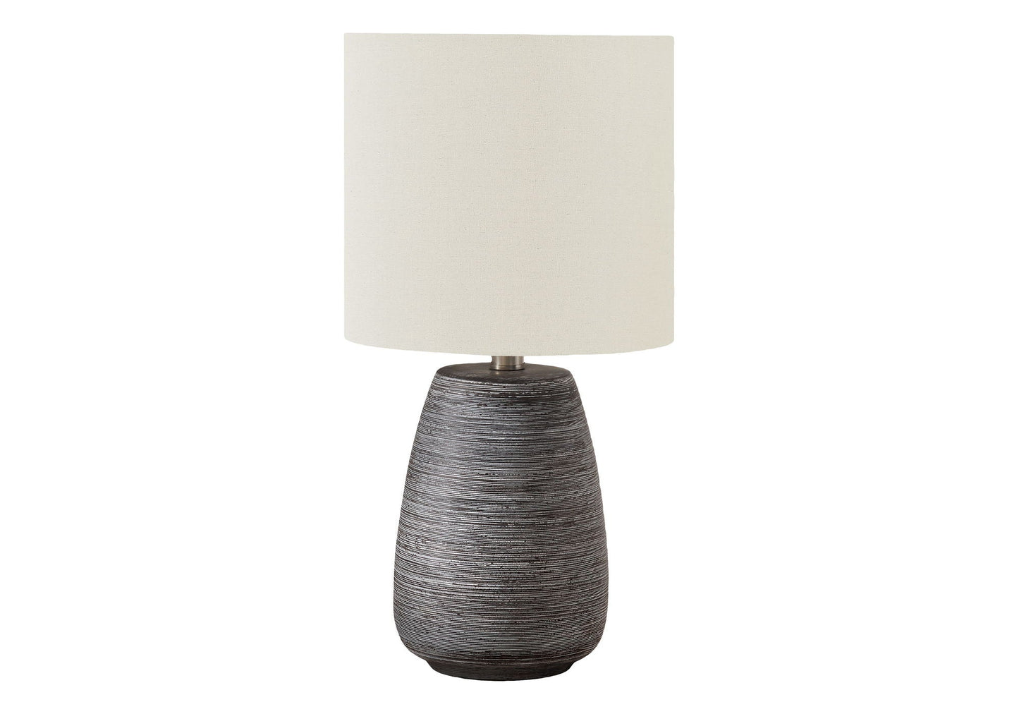 Contemporary Ceramic Table Lamp in Gray and Cream