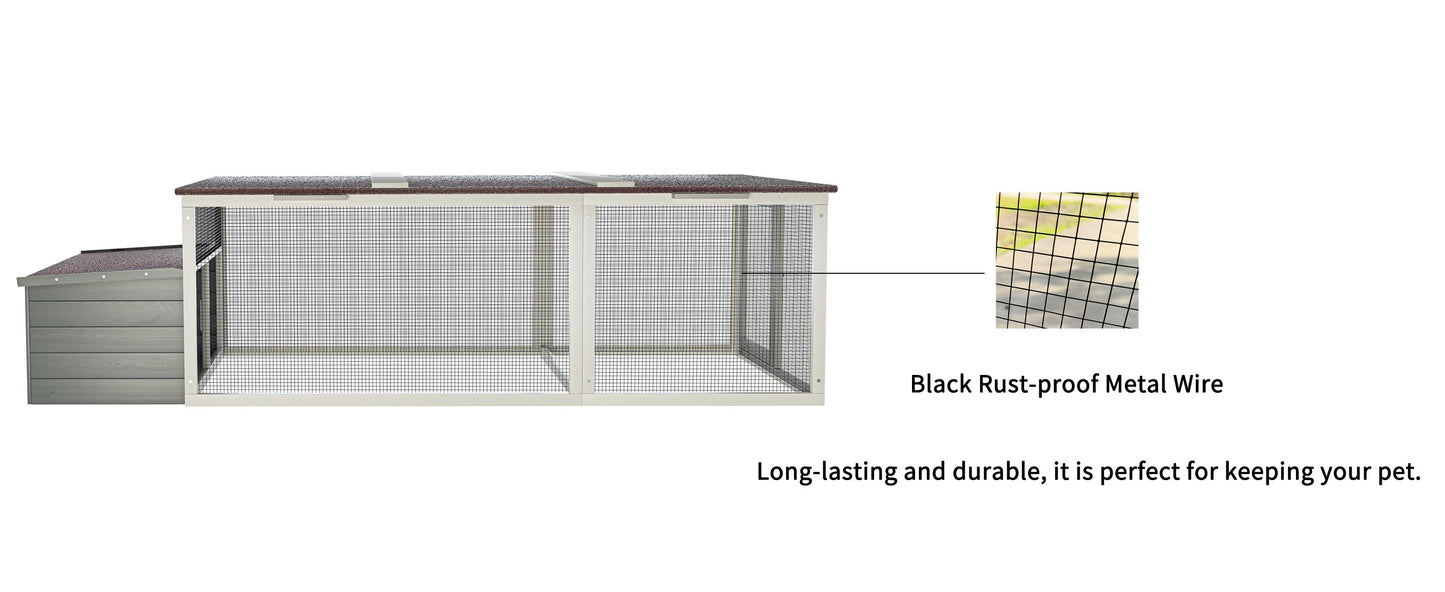 Large Chicken Coop with 20.93 Sq Ft Run