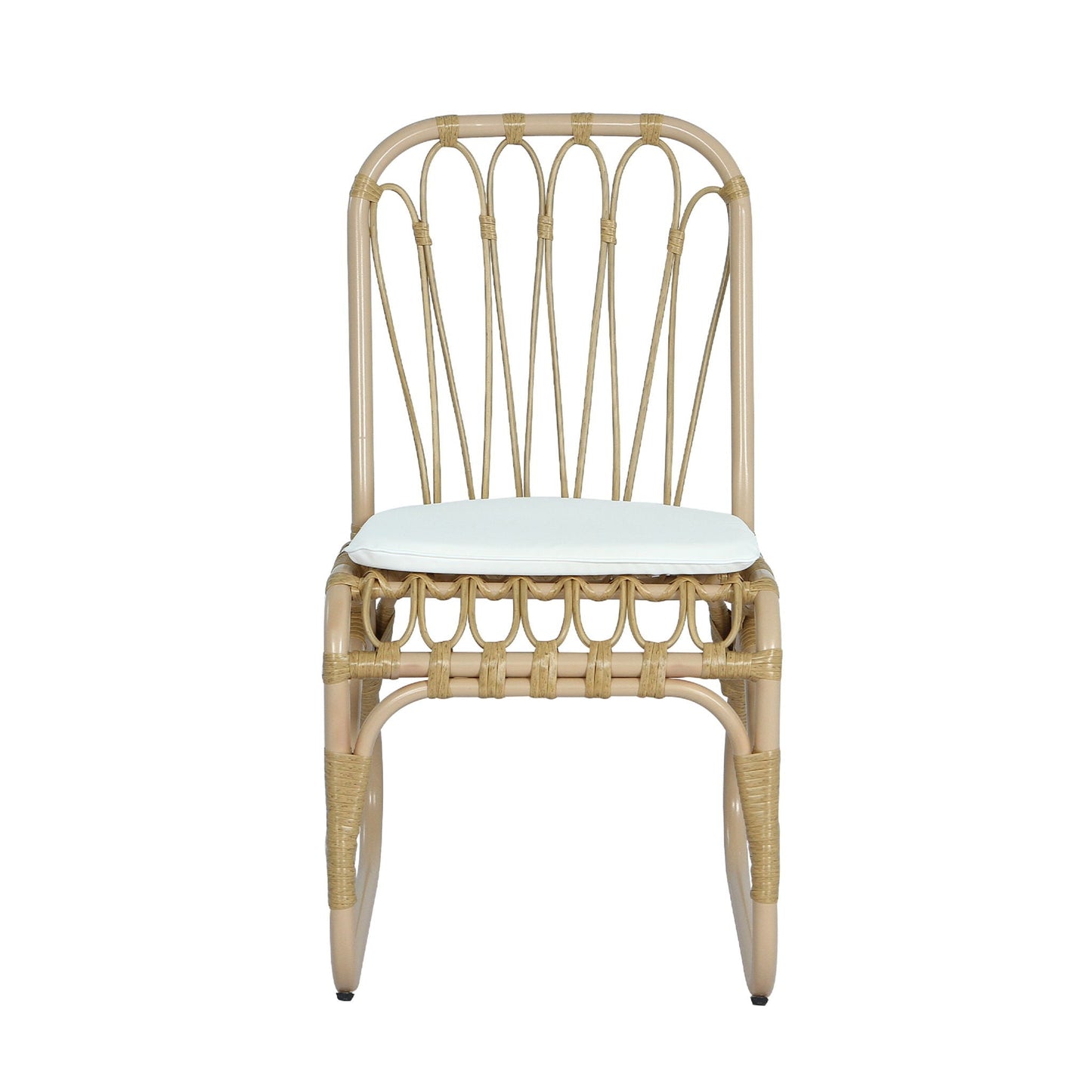 Outdoor Wicker Dining Chairs With Washable Cushions (Set of 2)