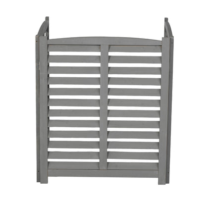 3 Panel Outdoor Wooden Air Conditioner Fence