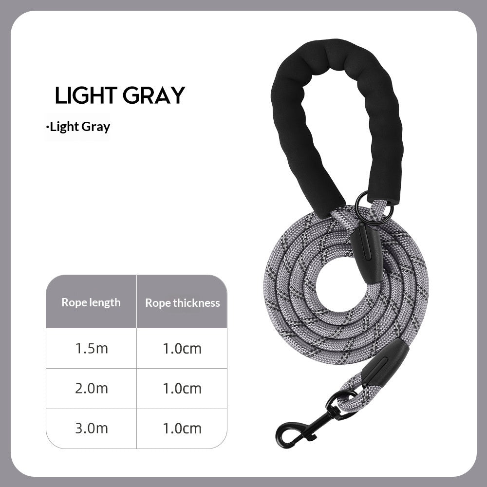 Thickened Reflective Dog Leash - Durable Nylon Pet Walking Lead for Medium Large Dogs