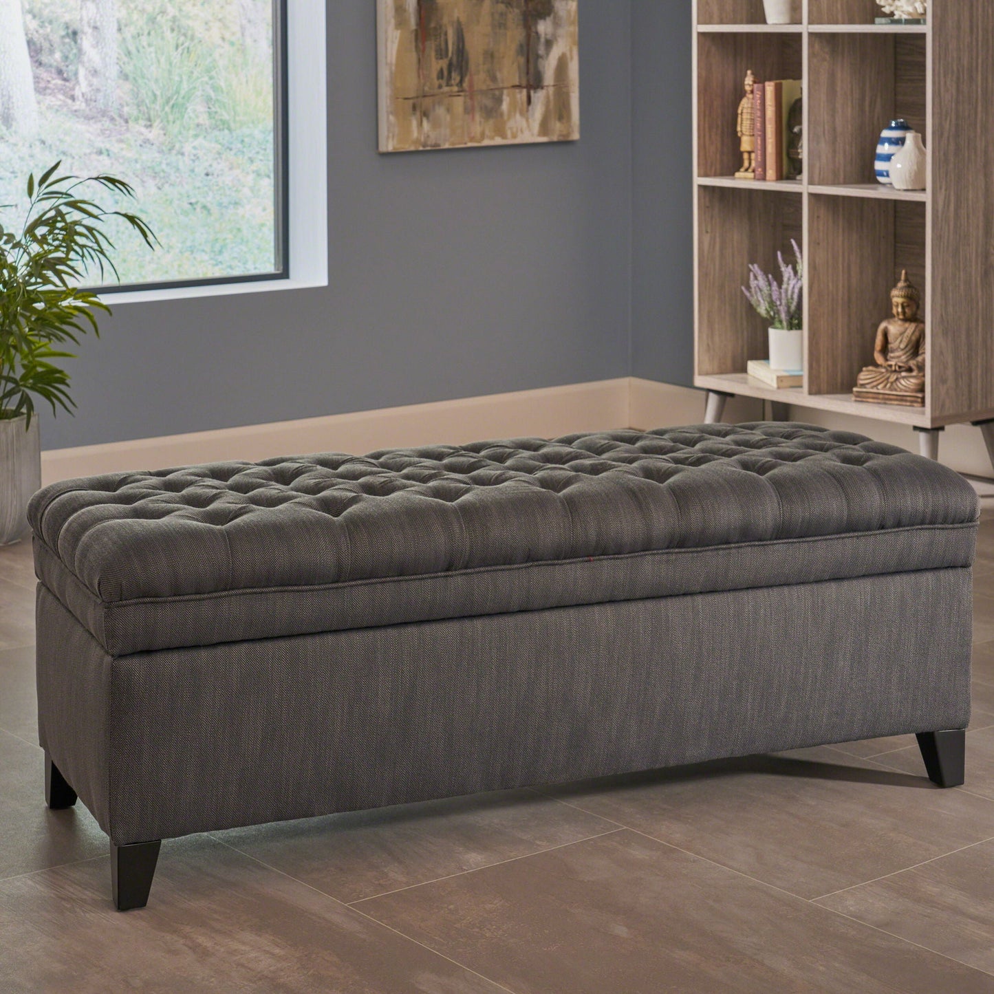 Juliana Storage Ottoman With Birch Legs