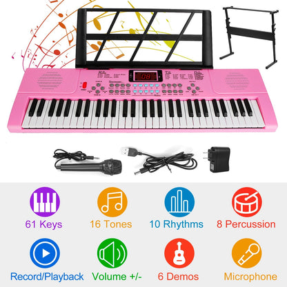 GBruno 61 Keys Digital Music Electronic Keyboard