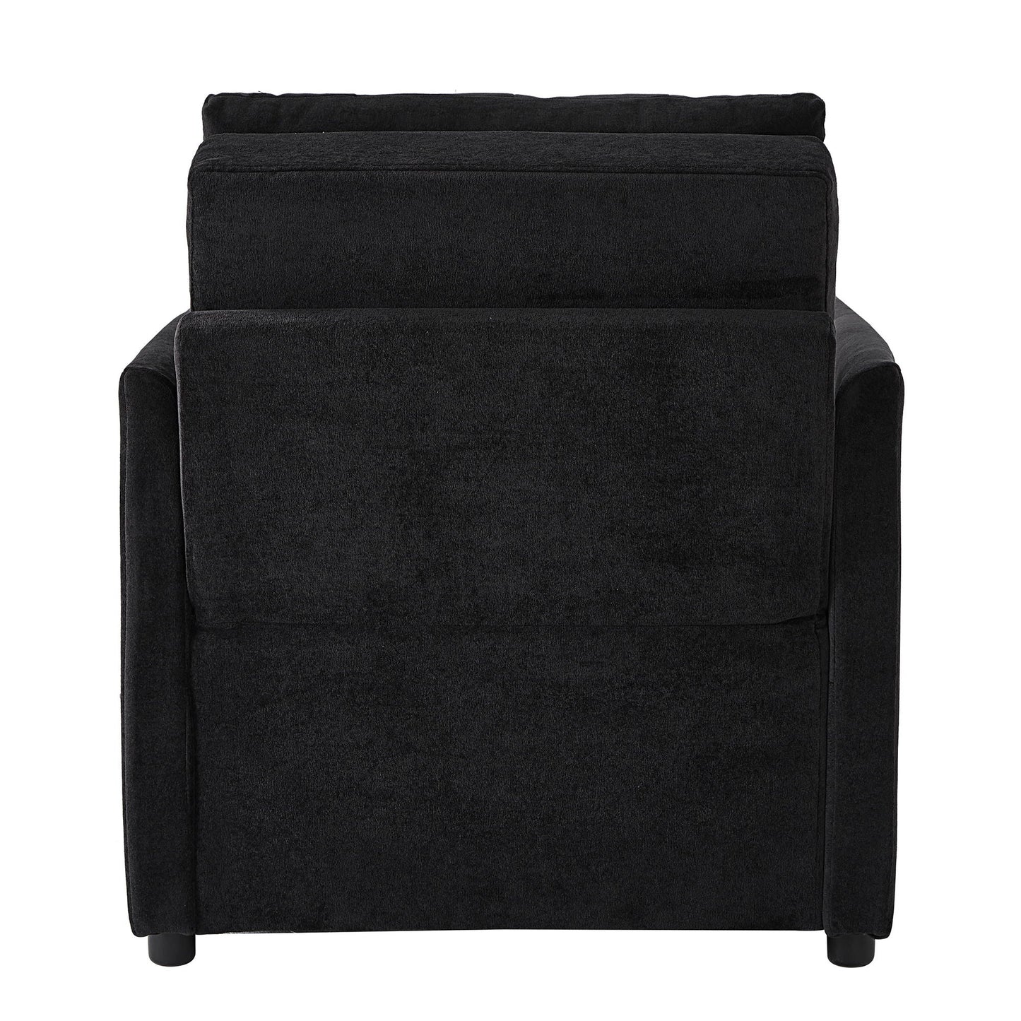 Upholstered Convertible Sleeper Sofa With 5 Position Backrest, Side Pockets, Storage