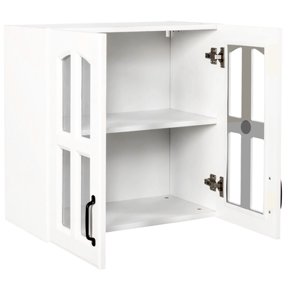 Wall Cabinet with Glass Door and Adjustable Shelves