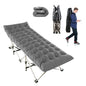 Folding Camping Cot Portable Sleeping Camping Bed Collapsible Travel Camp Cots Guest Bed Cot with 2-Sided Soft Pad 440LBS Max Load