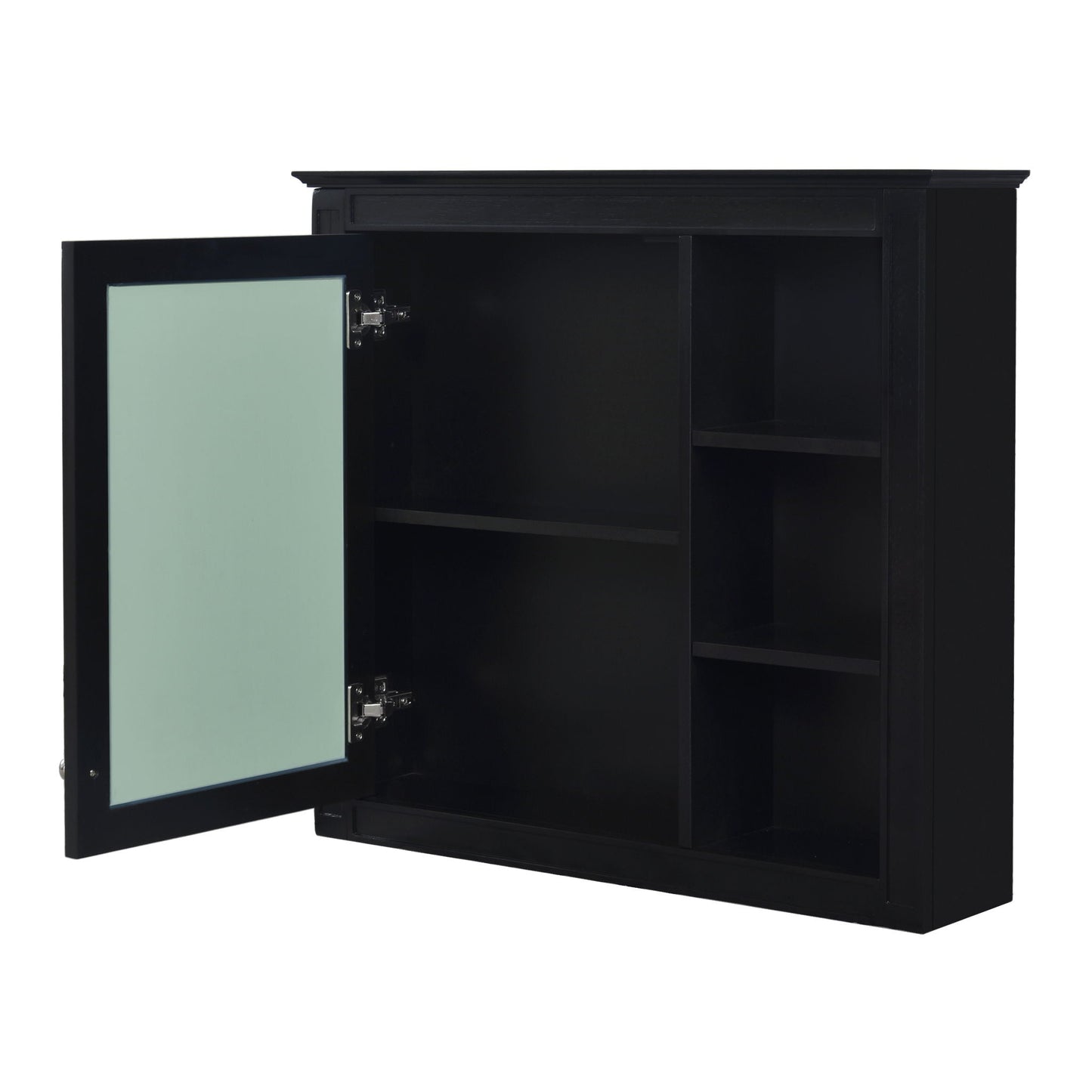 Bathroom Vanity With Medicine Cabinet, Royal Mirror Cabinet, Modern Bathroom Storage Cabinet With 2 Soft Closing Doors And 4 Drawers