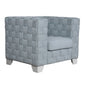 Saree - Chair - Light Teal Chenille & White
