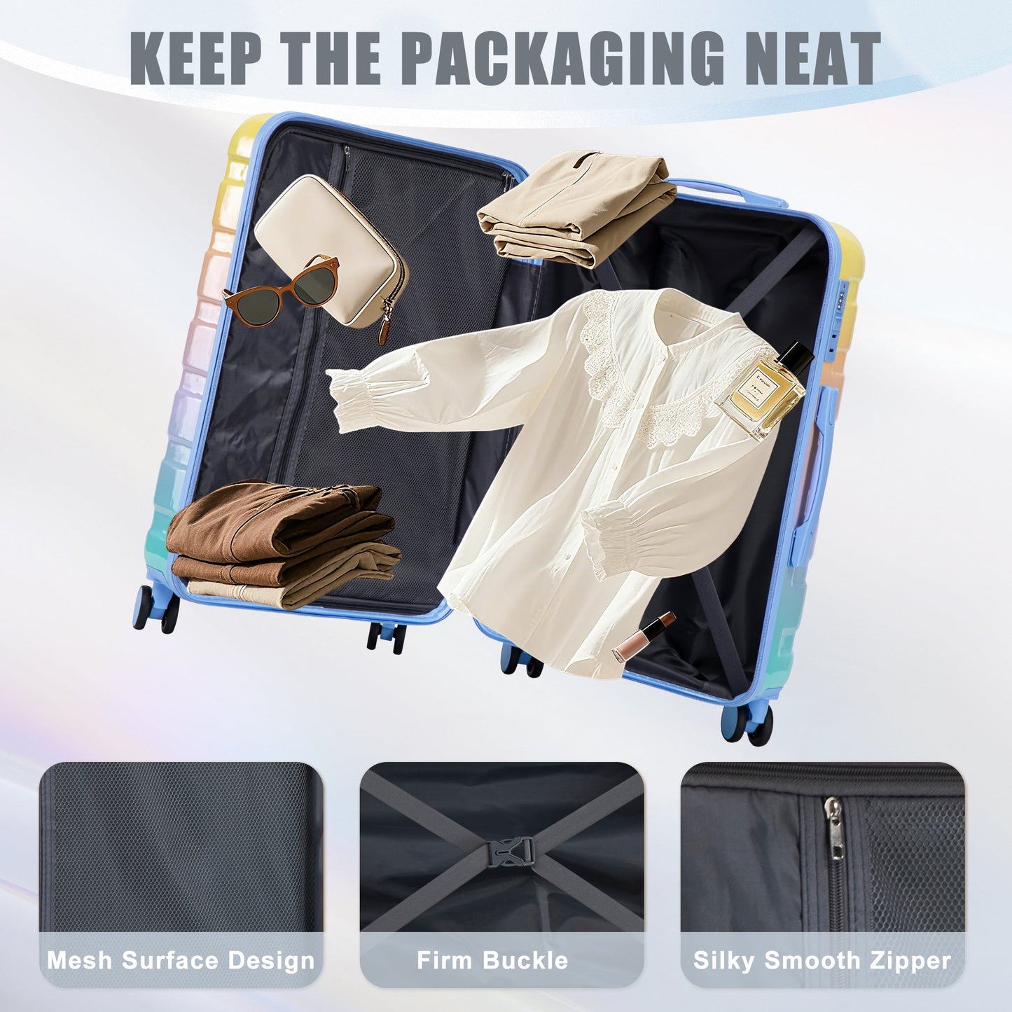 3-Piece PC Spinner Wheel Luggage Set