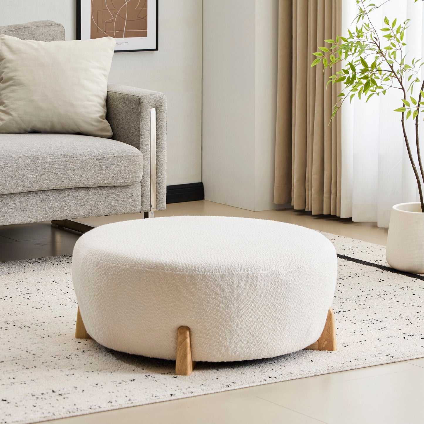 Modish Round Ottoman