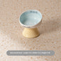Ceramic High Foot Cat Bowl Neck Protection Not Easy To Knock Over Snack Dish Drinking Water