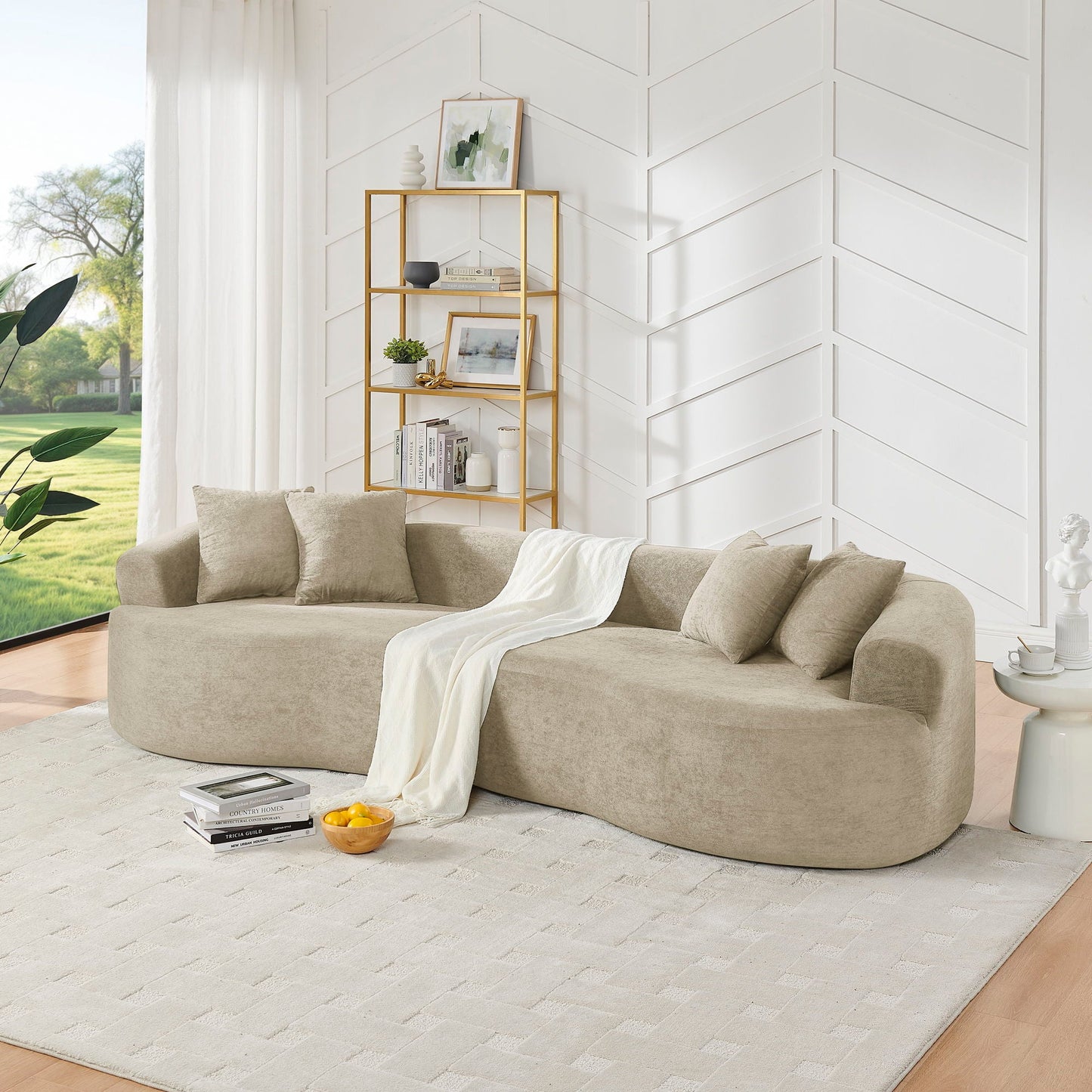 4 Seater Curved Cloud Sectional Sofa