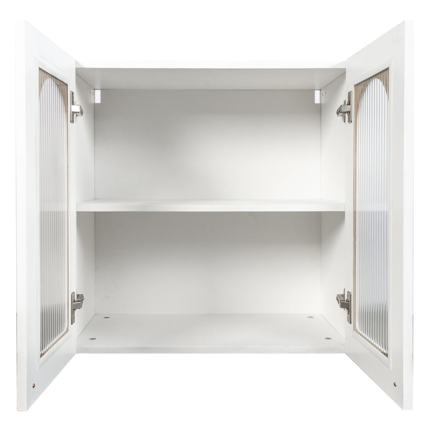 Wall Cabinet with Arched Glass Door and Adjustable Shelves