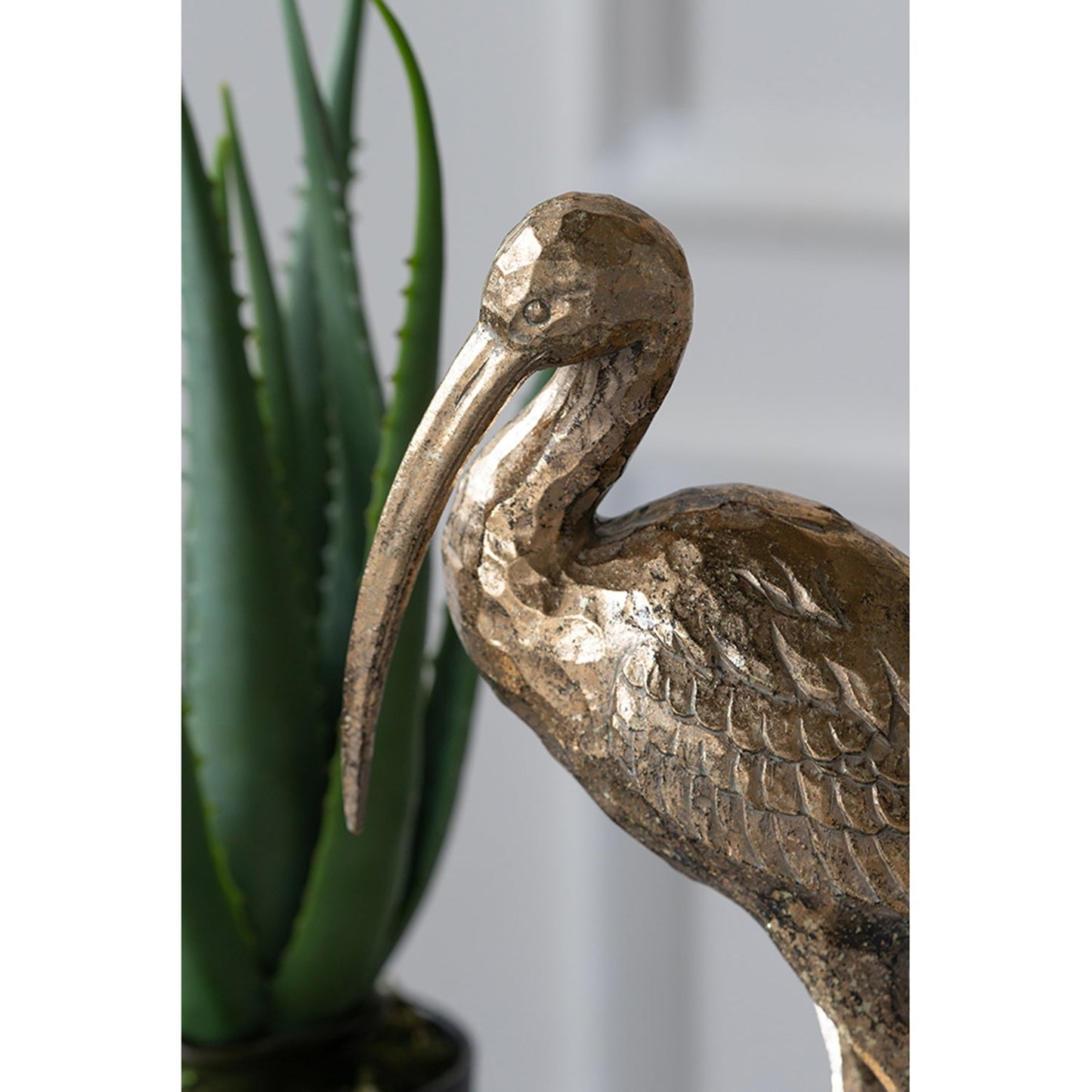 10x15.9x3.7" Standing Crane Figurine