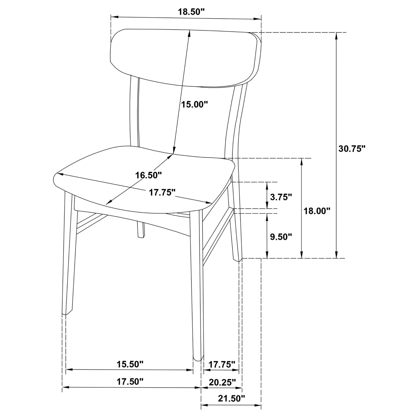 Whisten - Dining Set With Rounded Tabletop And Upholstered Chairs