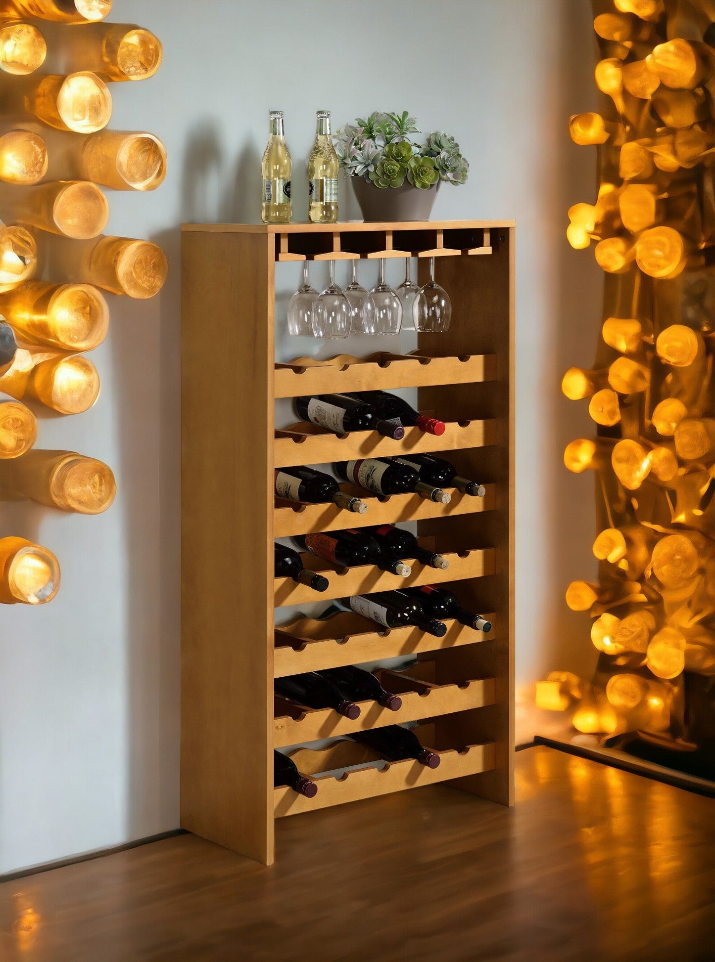 Hanzi Built-in Wine and Stemware Rack