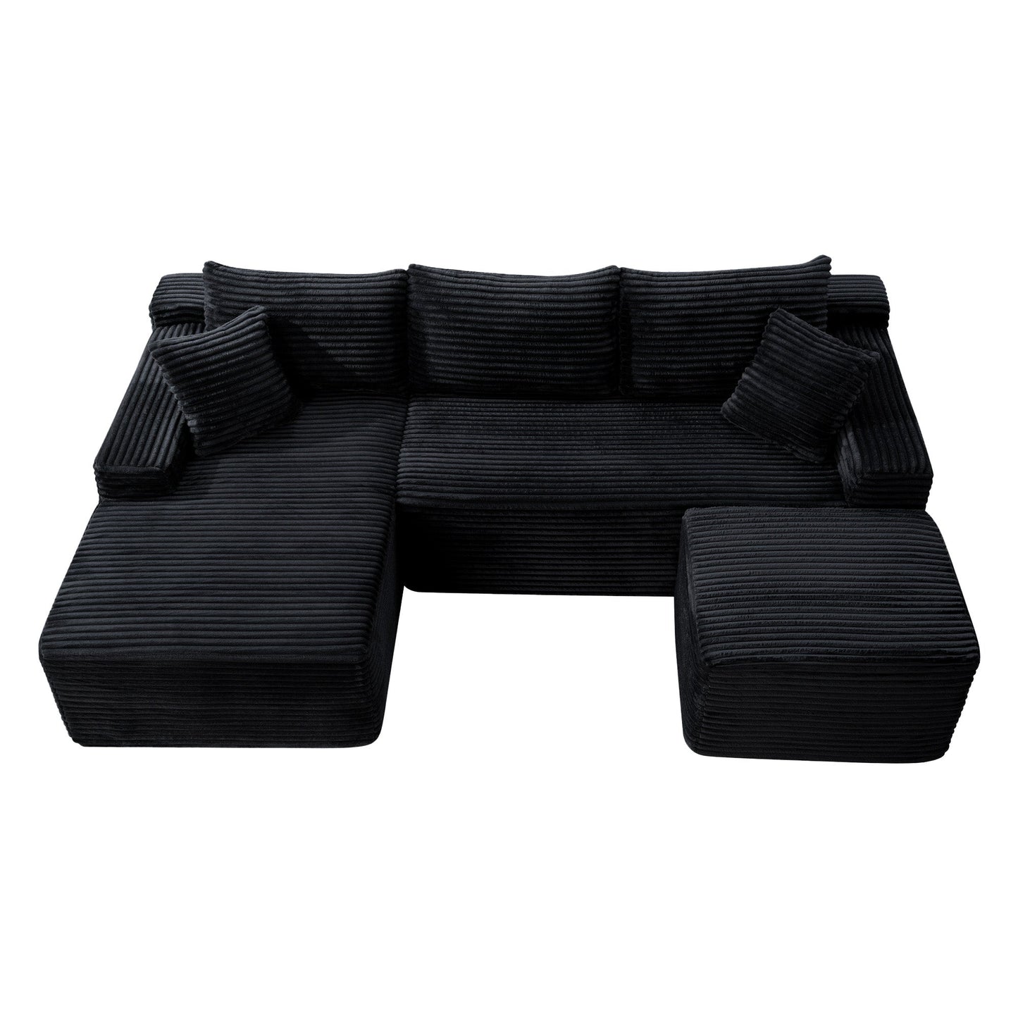 106.3" U-Shaped Cloud Sectional Sofa with Deep Seat