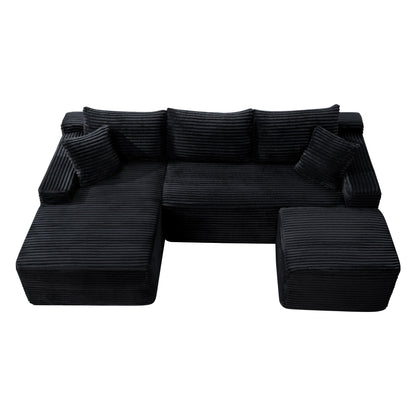 106.3" U-Shaped Cloud Sectional Sofa with Deep Seat