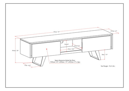 Lowry - Handcrafted TV Media Stand - Walnut